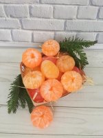 Мыло в форме мандарина из основы