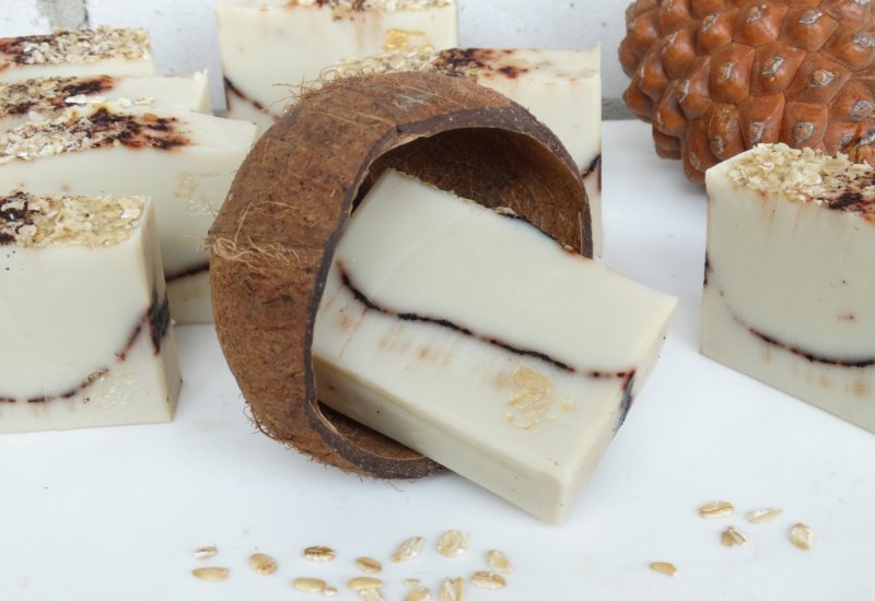 Натуральное мыло с нуля овсяно-миндальное