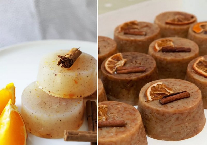 Мыло из основы с корицей