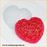 Сердце из роз 70 г форма пластиковая