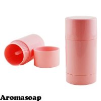 Флакон для твердого дезодоранта розовый 50 г (пластик)