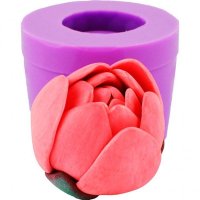 Лотос розовый бутон закрытый 3D элит-форма