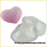 Сердечко для бомбочек 50 г форма пластиковая