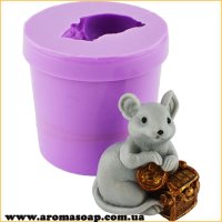 Мышка с сундуком монет 3D элит-форма