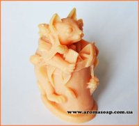 Кошечка в цветочном горшке 3D элит-форма