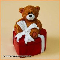 Мишка на сердце с бантом 3D элит-форма