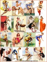 Набор картинок Девушки Pin-Up 02