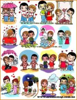 Набор картинок Love is
