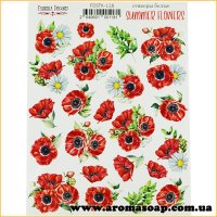 Набор наклеек (стикеров) 118 Summer flowers
