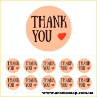 Наклейки №024 10 шт Thank you