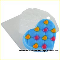 Сердечко ромб в сердечко 99 г форма пластиковая
