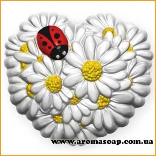 Сердце из ромашек 70 г форма пластиковая