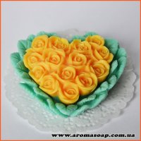 Сердце из роз 3D элит-форма