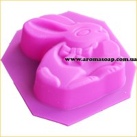 Силиконовая форма Кролик с бантиком