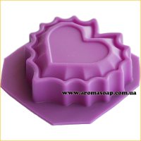 Силиконовая форма Пылающее сердце
