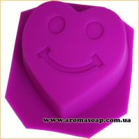 Силиконовая форма Сердечко-смайлик