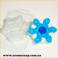 Снежинка вязаная 95 г форма пластиковая