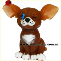 Собачка ушастая с Божьей коровкой 3D элит-форма