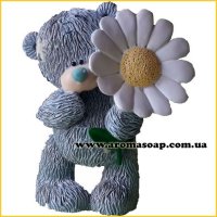Тедди с ромашкой 3D элит-форма