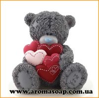 Тедди с сердечками 3D элит-форма