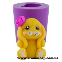 Зайка с цветком 3D элит-форма
